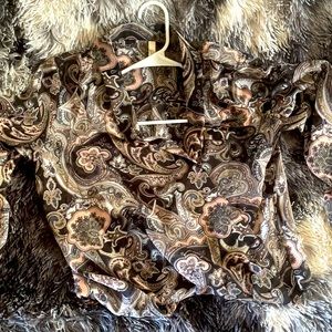 Paisley sheer top blouse